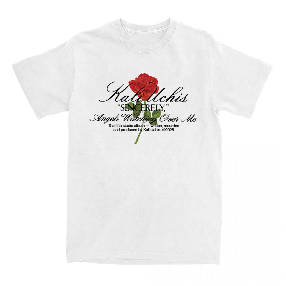 بصدق ارتفع تي شيرت كالي UCHIS المغني الجرافيك بلايز قصيرة الأكمام القطن الإناث تي شيرت النساء الرجال الملابس عادية فضفاض تيز