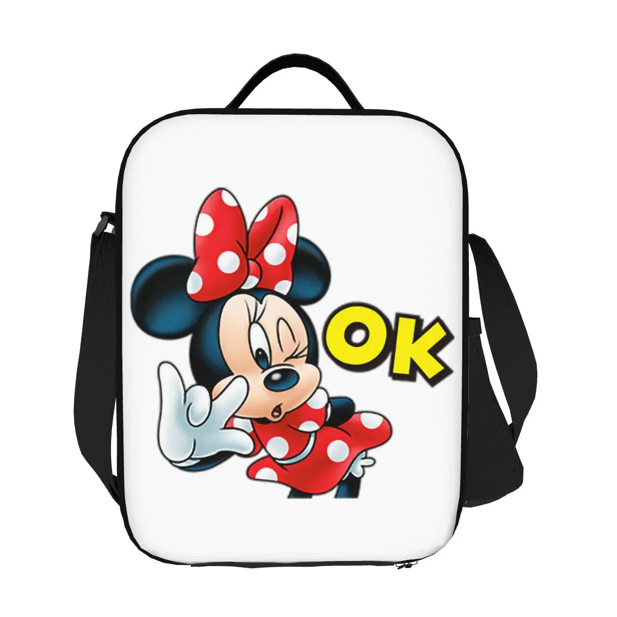 

Custom Cartoon Animation Minnie Mouse Lunch Bag Women Cooler Warm Insulated Lunch Boxes for Children School