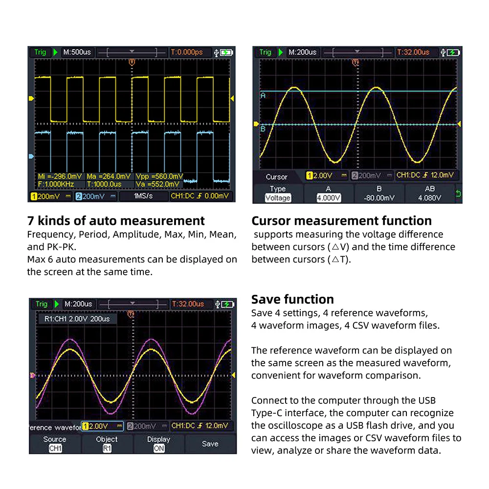 OWON-Oscilloscope numérique HDS2202S HDS200 série 3 en 1, multimètre 200MHz 1GS/s, testeur de générateur de signaux pour touristes