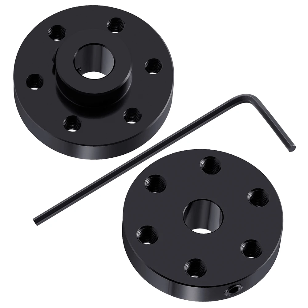 YEAHRUN 2Pcs 6mm Metal Rigid Flange Coupling Motor Guide Shaft Coupler Motor Connector Bearing Fittings for RC Boat Model Parts