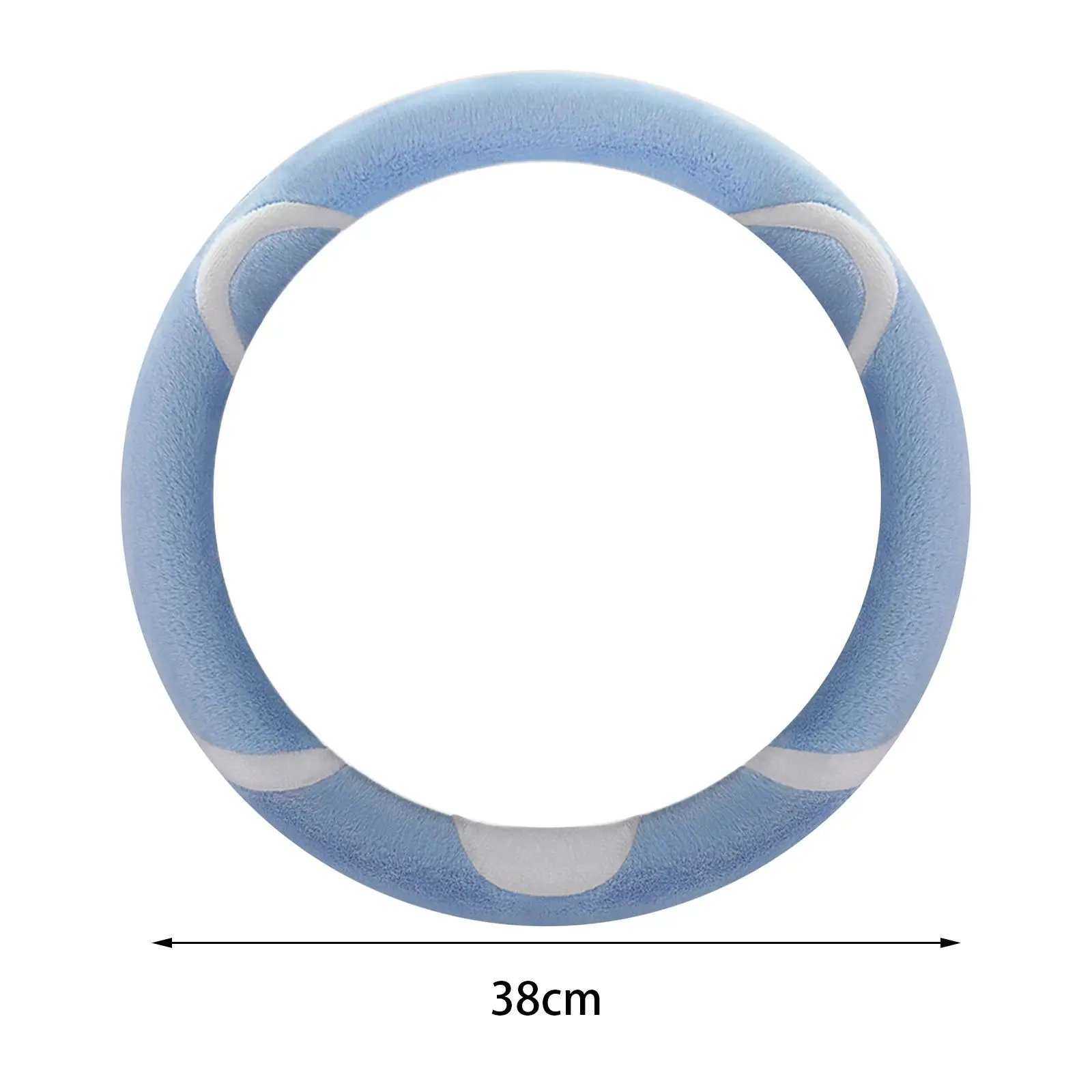 Круглый чехол на руль автомобиля, украшение интерьера, противоскользящие автомобильные аксессуары, плюшевый чехол на руль, защитный чехол