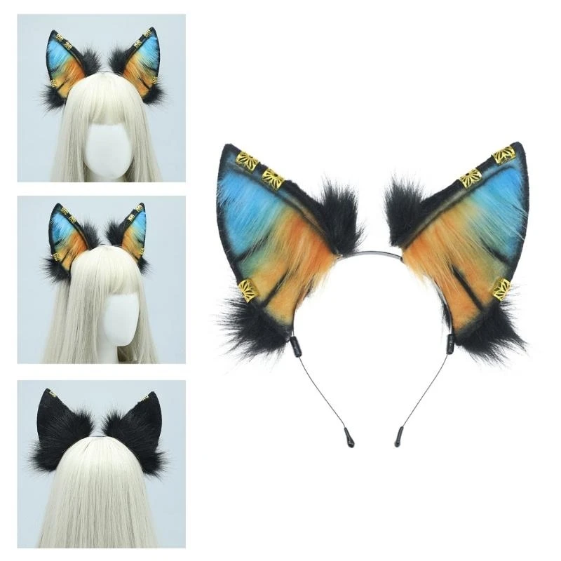 652f lindos diademas estudiantiles transmisión en Banda para cabello Wolf Wolf Hoop colorido
