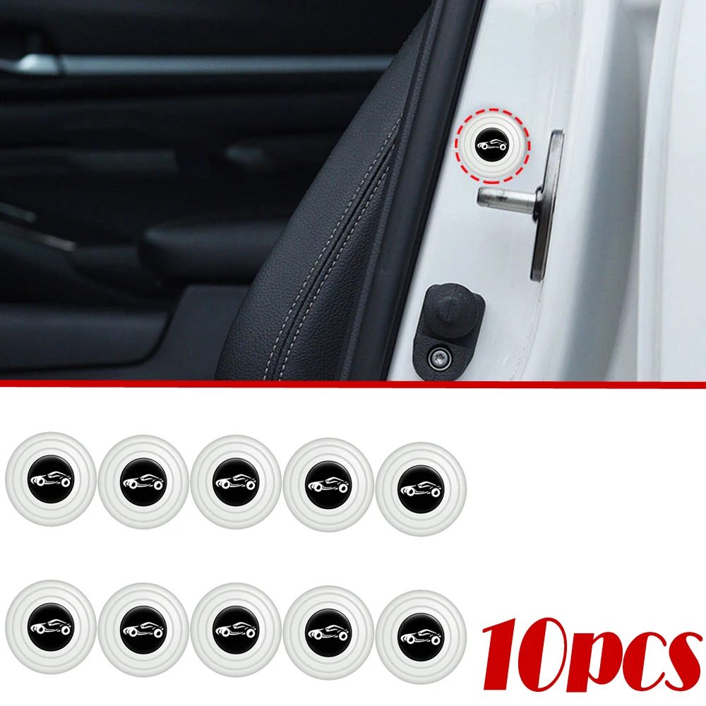 10pcs adesivi di avvertimento luminosi per Auto adesivi per l'assorbimento degli urti della portiera dell'auto adesivi per la riduzione del rumore dell'auto accessori esterni per Auto