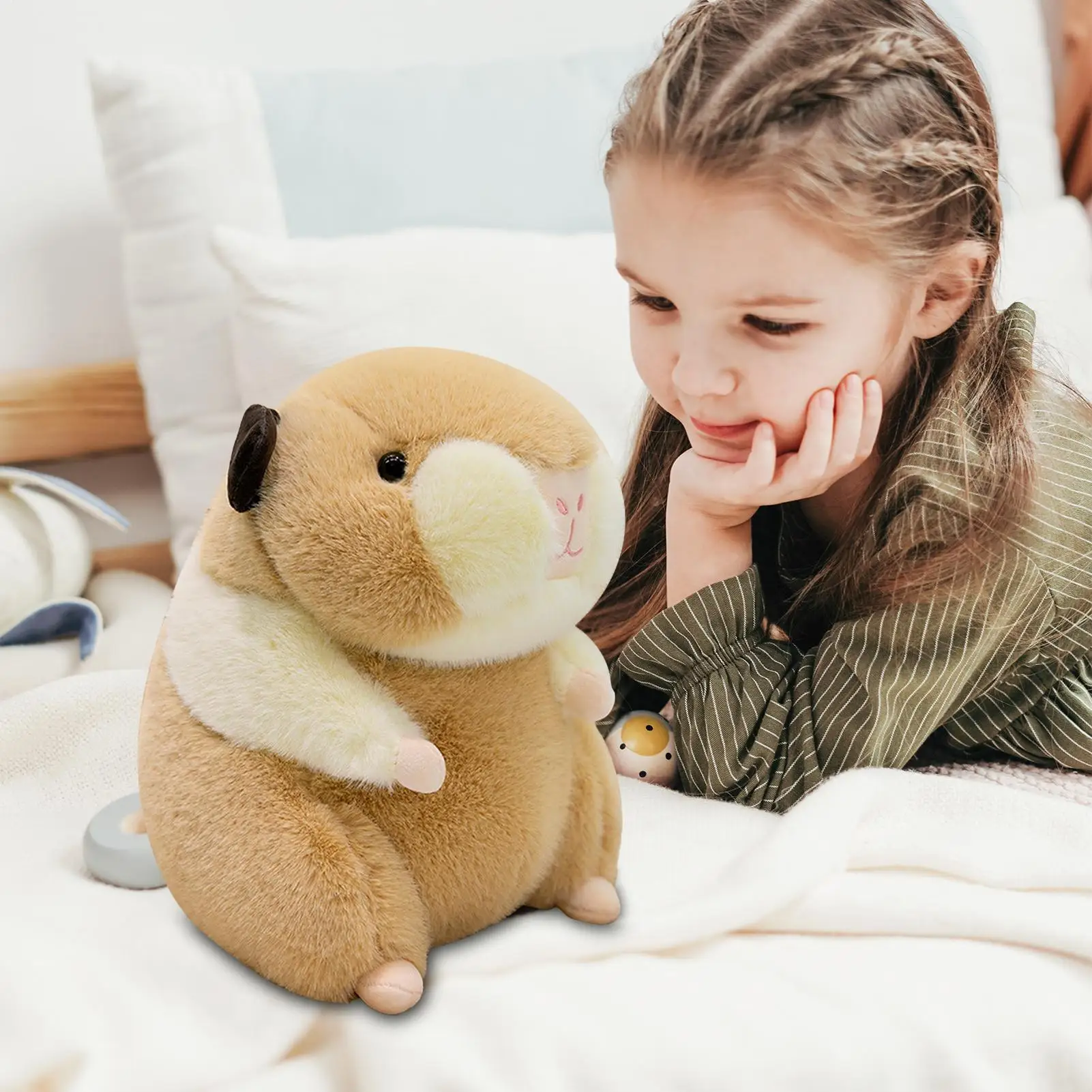 Hamster Stuffed Animal 11.8 Inch Cute Stuffed Animals Hamster Toys For Kids For Adults Boys Girls Children Christmas Birthday