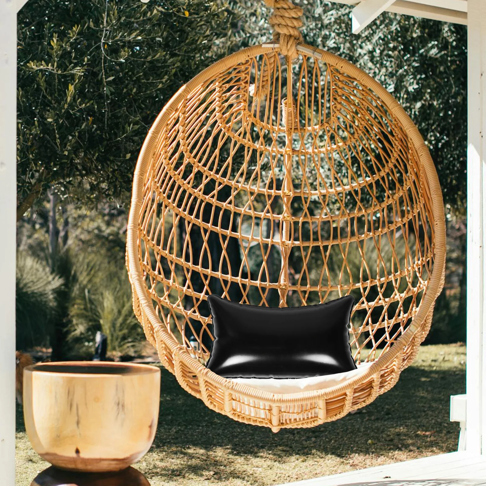 

Hammock Inflatable Cushion PVC Kids Seat Swing Liner Outdoor Indoor Comfortable Portable Foldable Practical