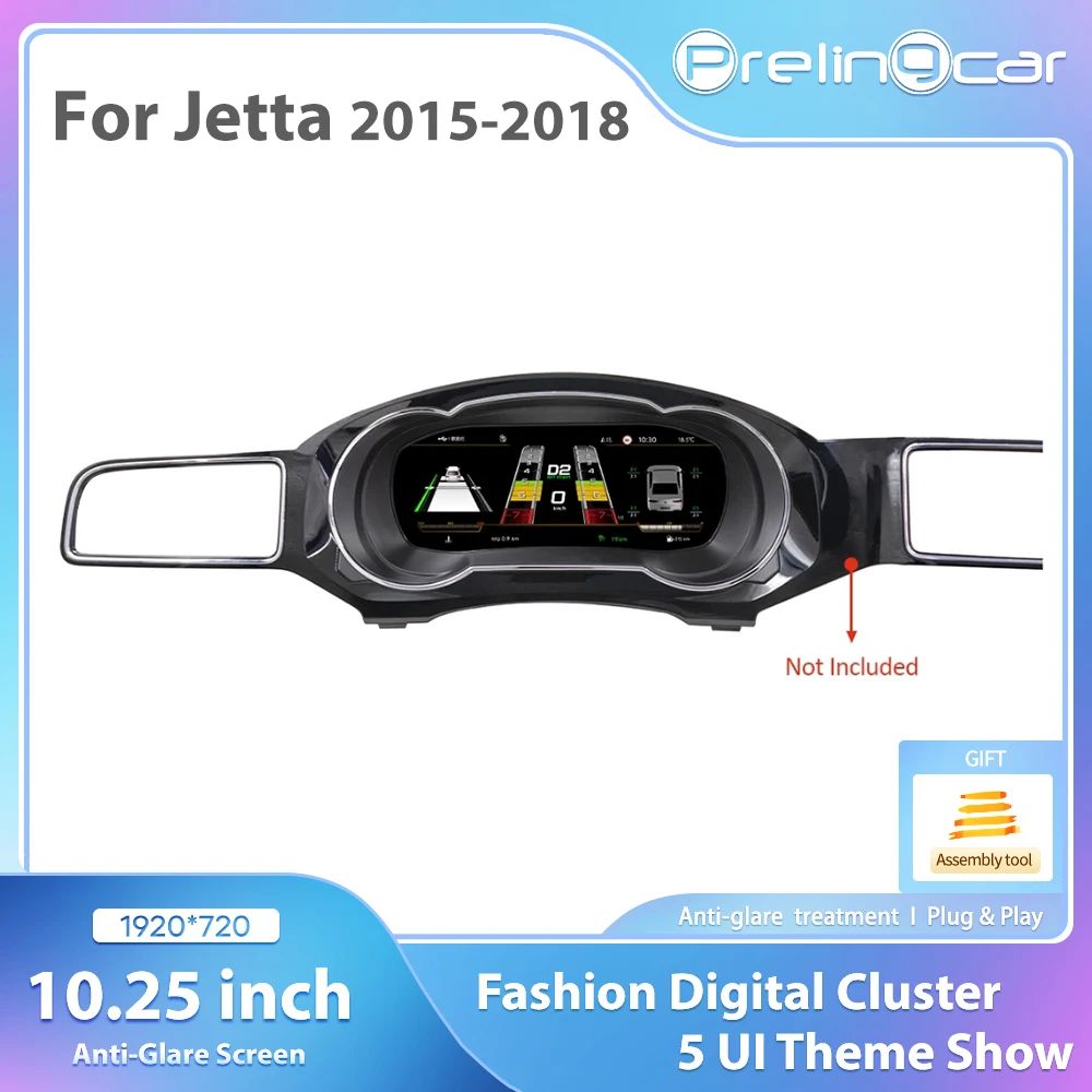 10.25'' Lcd Radio Instrument Paneel Cockpit For VW  Jetta 2015 16 17 18 years modify Auto Digital Dashboard Cluster