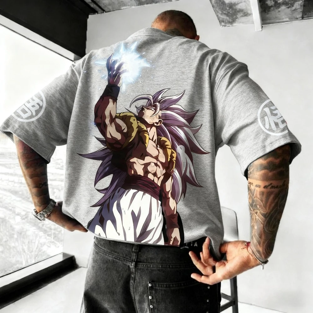 Estate Nuovo Dragon Ball Anime Co T-shirt di marca Street Harajuku giapponese da uomo Allentato Casual Per bambini Genitore Bambino Abbigliamento Top