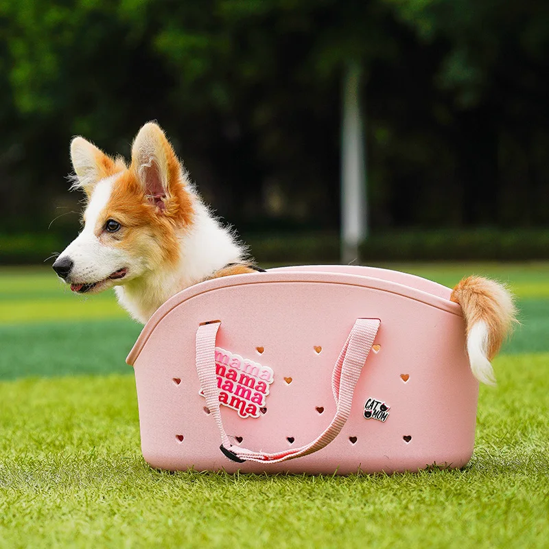 Eva confortável bolso aberto pet gato cão saco de viagem ao ar livre portátil à prova dwaterproof água fácil limpeza pet carregando pet lidar com mochila