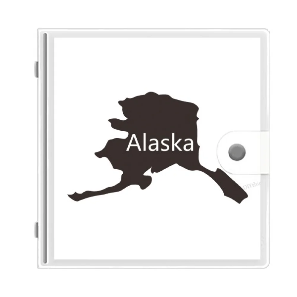 

Alaska USA Map Stars Stripes Flag Photo Album Wallet Wedding Family 4x6