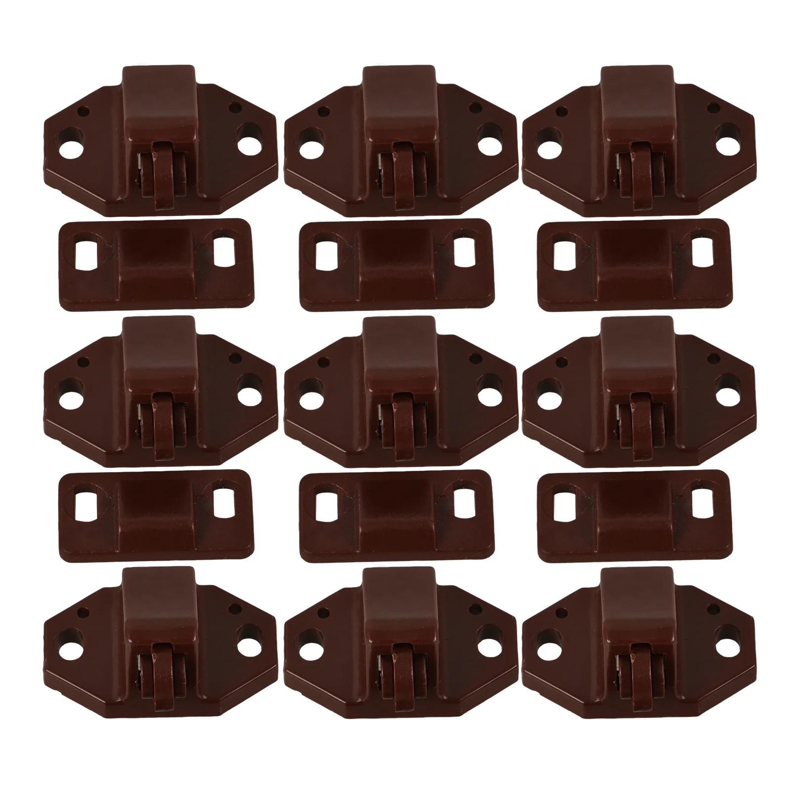 20 szt. Zatrzaski rolkowe kulkowe, plastikowe zatrzaski do szafek, trwałe i proste w montażu, małe, klasyczne kolory, do drzwi szafek i szaf.