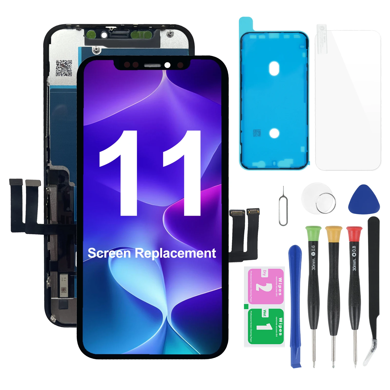 

For iPhone 11 screen replacement Retina 6.1" 3D Touch Screen LCD Display Digitizer Assembly with Repair Tool Kits, Waterproof Ta