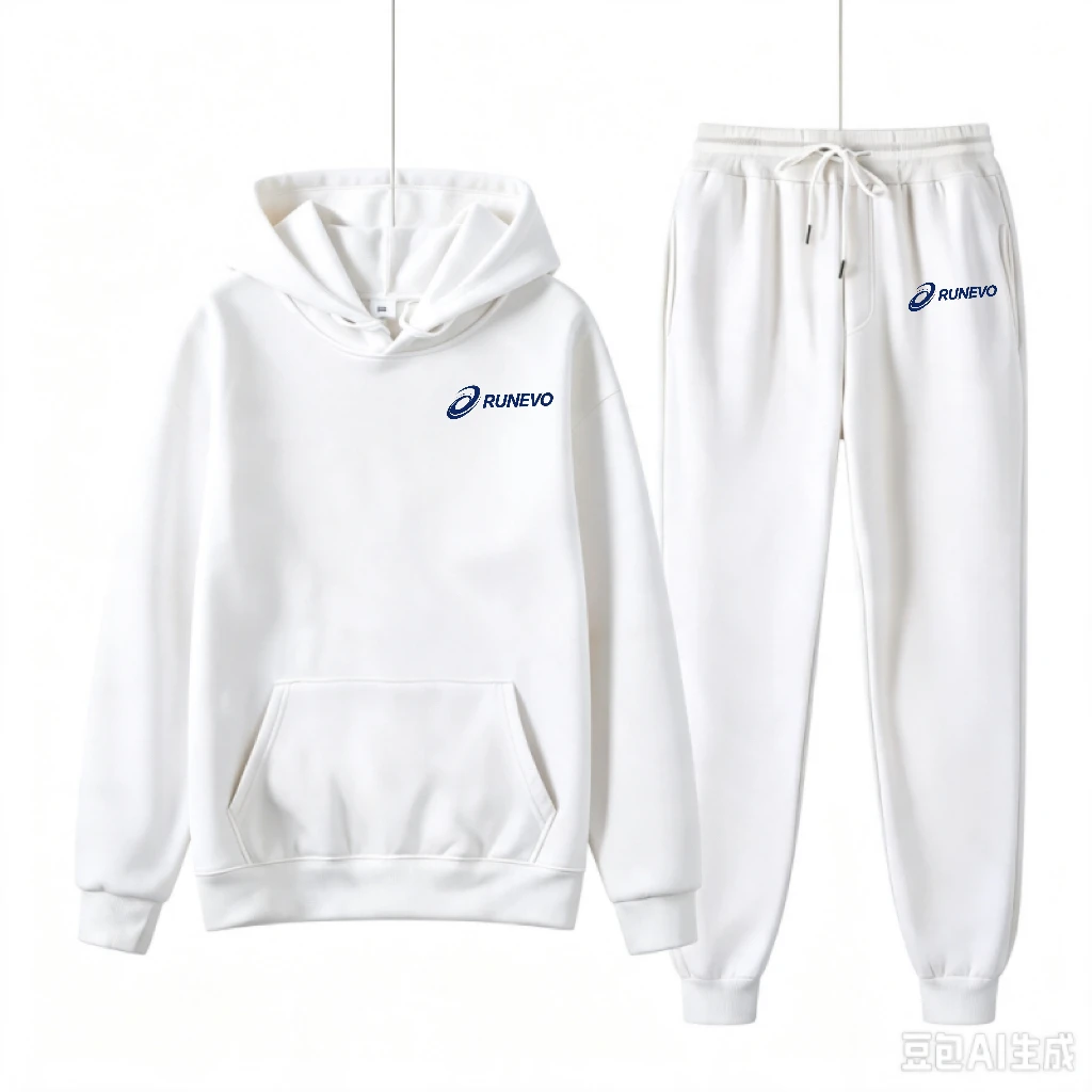 Autumn Women's Solid Color 2-Piece Sportswear Loose Hooded Sports Pants Set Large Size Daily Leisure Sports view 5