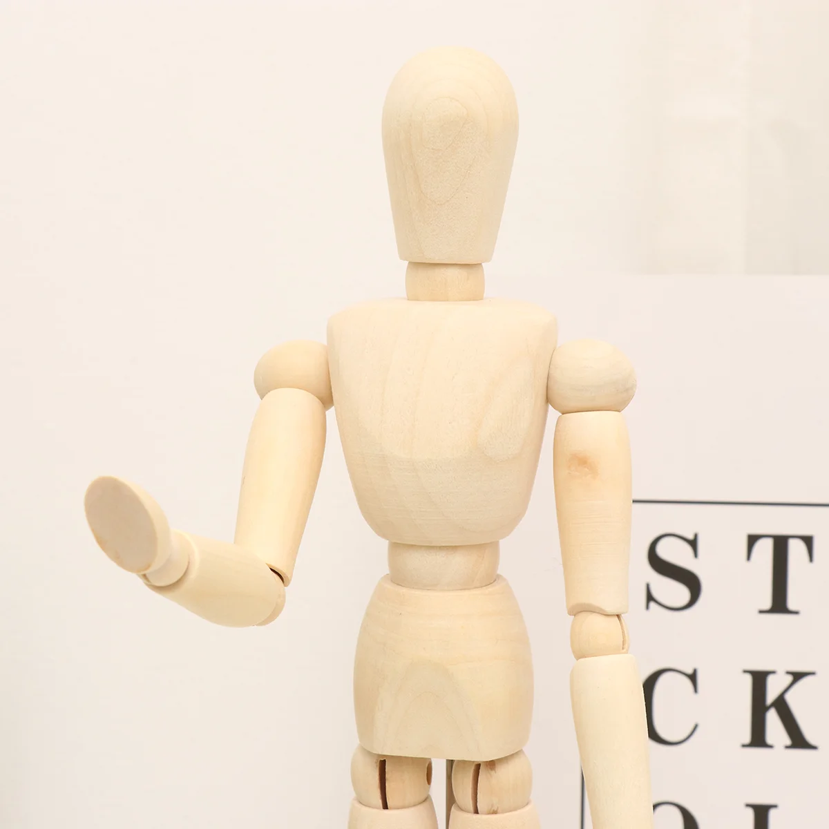 Boneka kayu Model sambungan dapat digerakkan nama untuk menggambar manekin bambu kerajinan Dekorasi alat mengajar perhiasan kayu