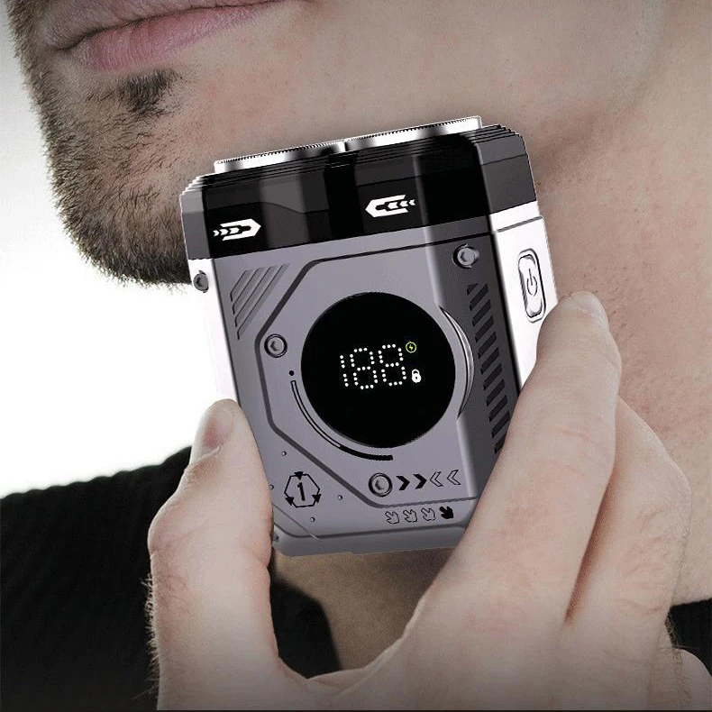 

Портативная мини-беспроводная электробритва с ЖК-дисплеем, перезаряжаемый дорожный станок для бритья, источник питания USB, немецкая для тела, для автофургона