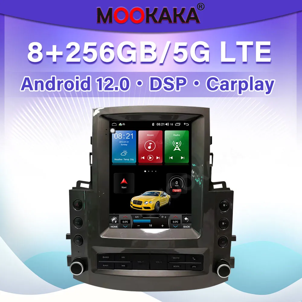 

8+256GB Android 12 Carplay Radio For Lexus LX570 2007-2009 GPS Navigation Stereo Receiver Automotive Multimedia Player Head Unit