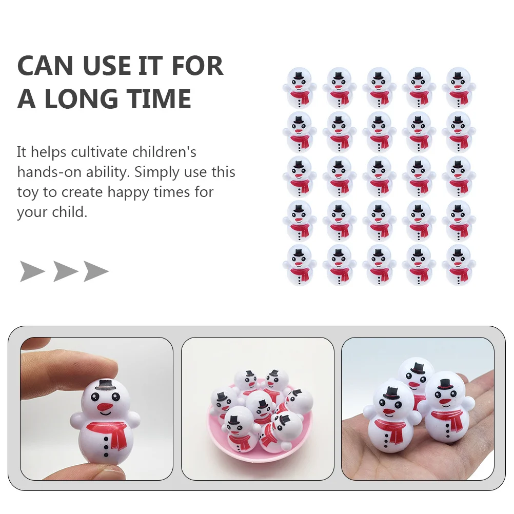 25 قطعة من رجل الثلج الجميل على شكل بهلوان، تفاصيل دقيقة، لمسة نهائية ناعمة، لعبة آمنة للأطفال، مهارة ممتعة، بناء ديكور للطاولات، لعبة نشاط #5