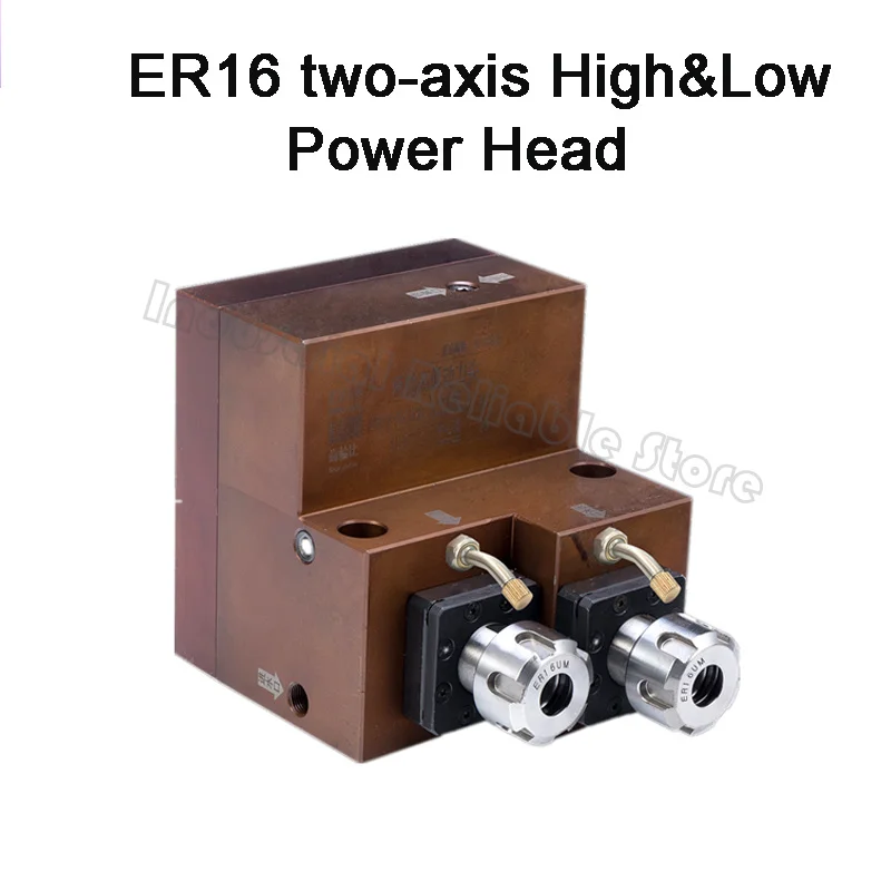 ER16 two-axis High and Low Power Head Servo Turning Milling Compound CNC Lathe Power Head Spindle Head Factory direct sales