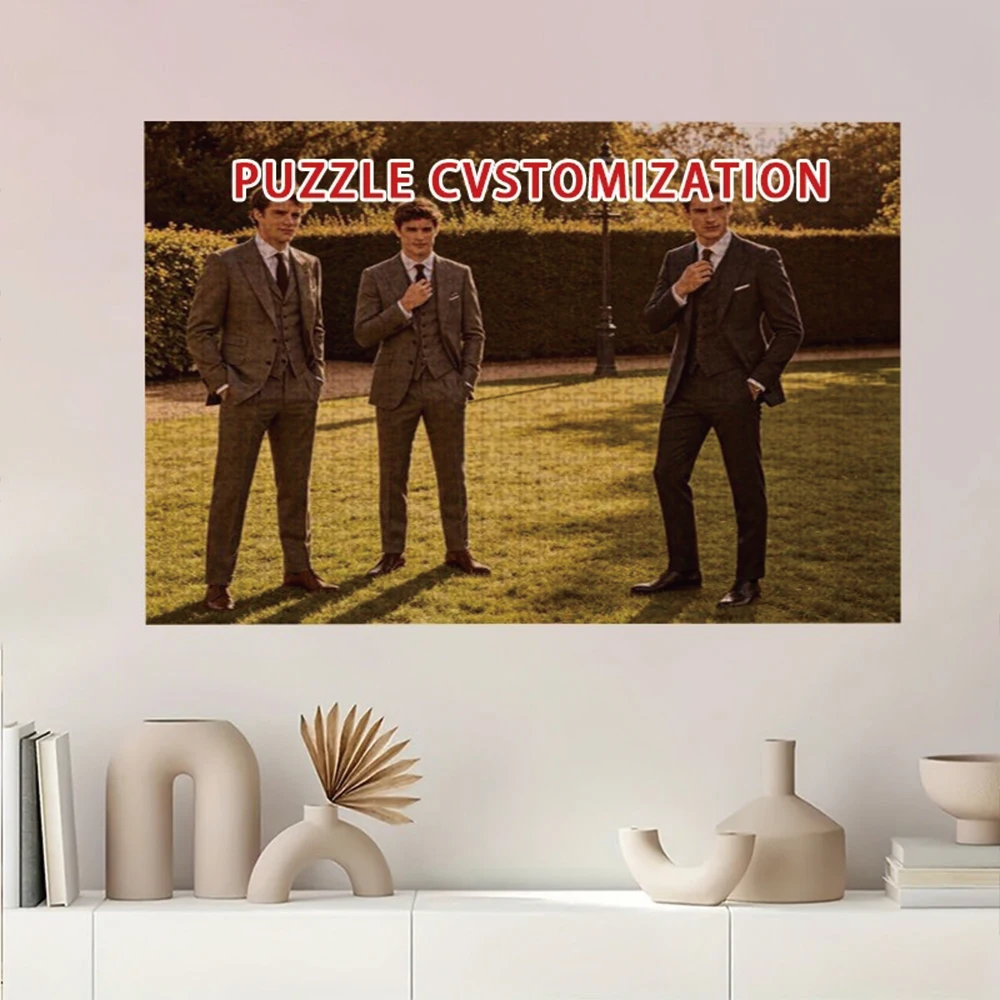 35/300/500/1010pcs Personalized Custom Photo Puzzle Selfie Photo DIY Handmade Puzzles Photo Wall Art