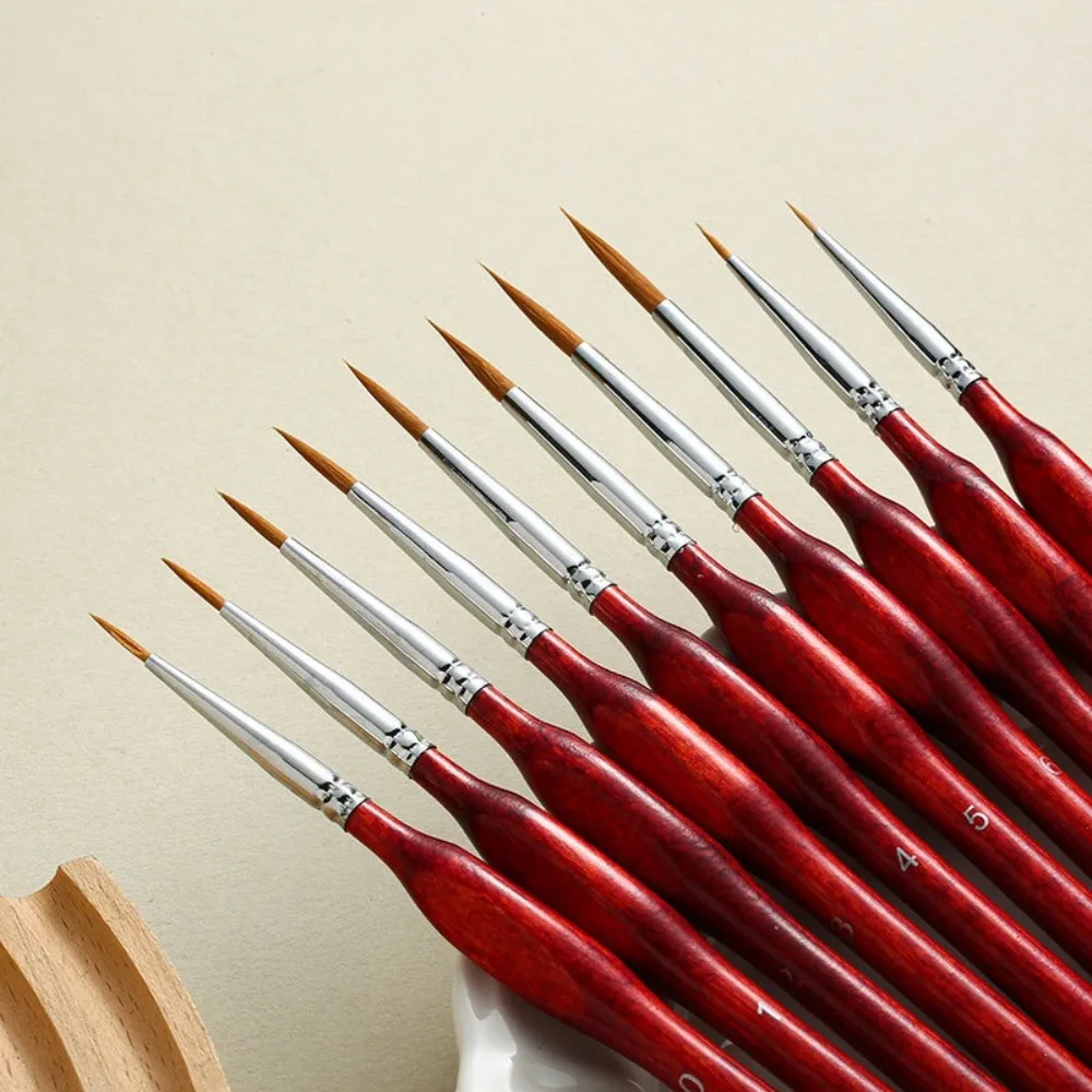 11/10pcs Miniature Brushes Precision Paint Brush Set for Fine Detail for 40K Watercolor Brush with Micro Tips Model & Art Paint