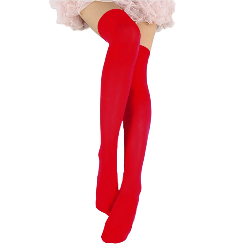 Bas néon sexy pour femmes, chaussettes hautes, chaussettes en nylon cosplay, bas élastiques noirs et blancs, chaussettes longues pour femmes, tenue de fête