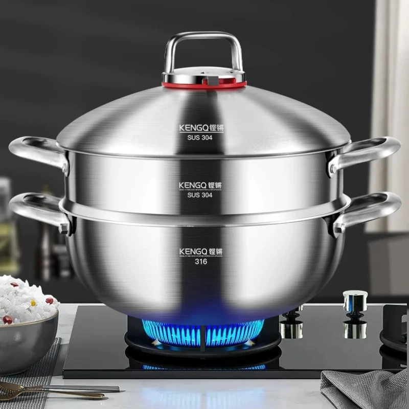 LMM multi-layer household food grade thickened integrated molding induction cooker micro-pressure cooking pot