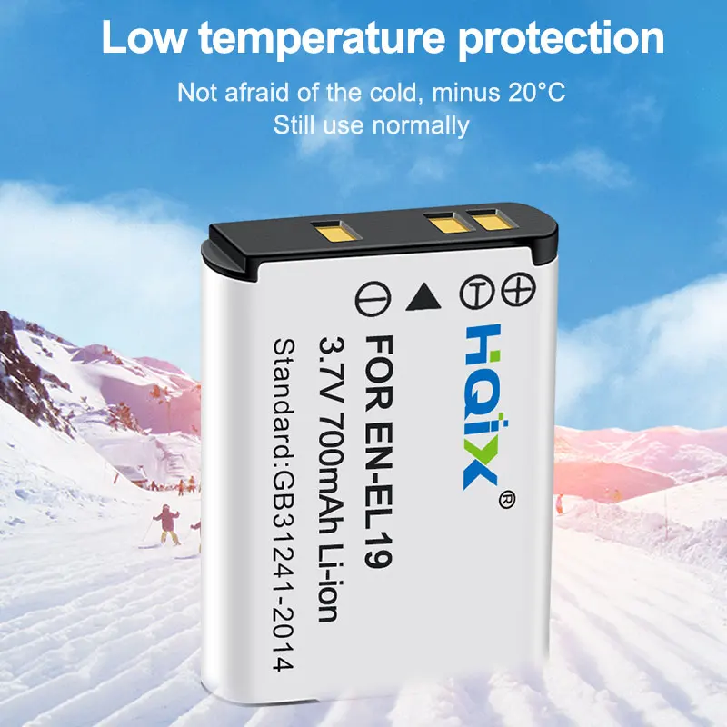 HQIX for Nikon Coolpix S6900 S4200 S4400 S100 S2700 S6800 S7000 S3400 S3600 S4100 S2900 S3200 Camera EN-EL19 Battery Charger