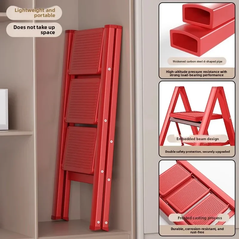 Indoor Flower Rack Housewarming Household Telescopic Ladder for Home Home Folding Multifunctional Ladder A Frame Step Stool
