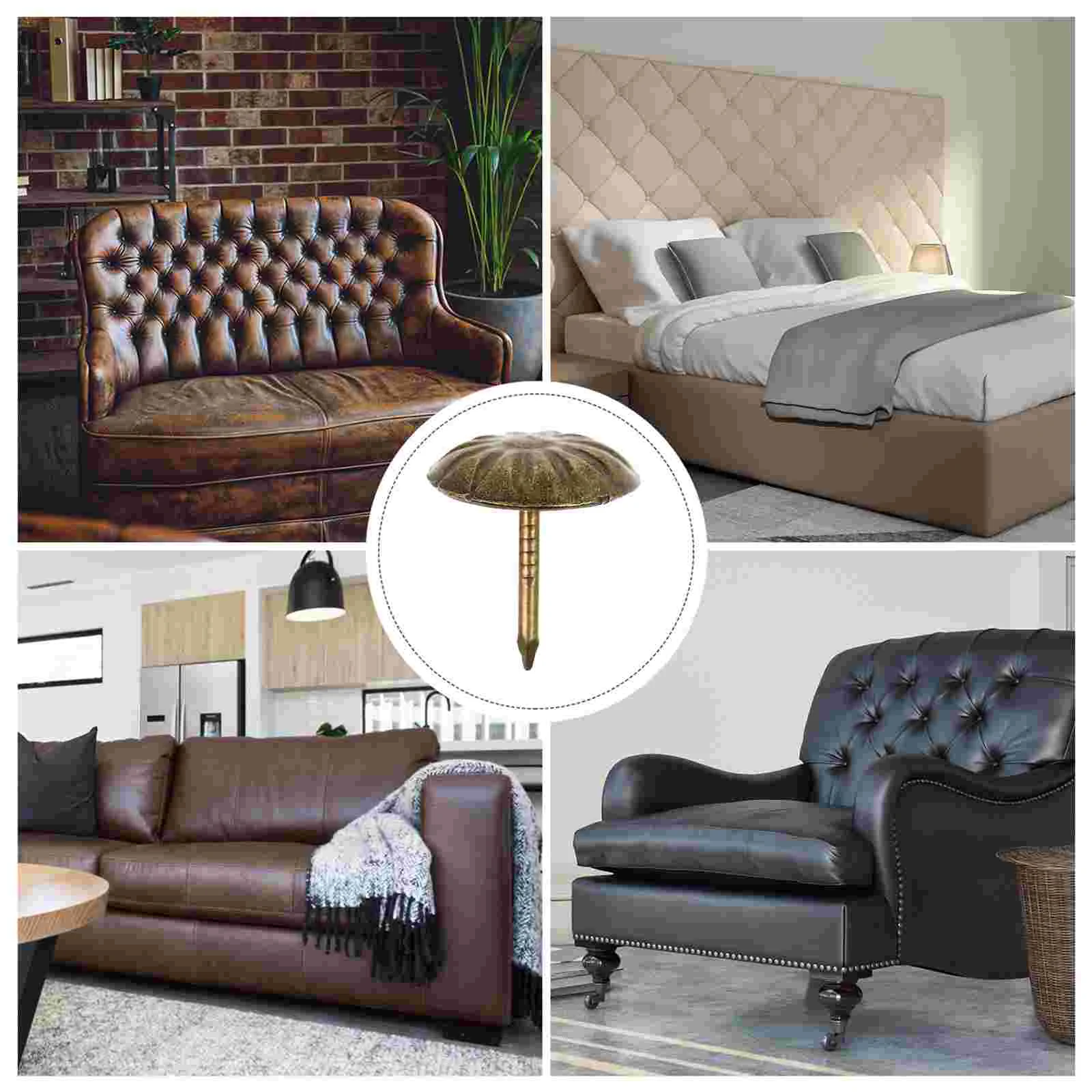 100 Pcs Interior Upholstery Nails Miss Decoration Cute Thumb Tacks Iron Decorative