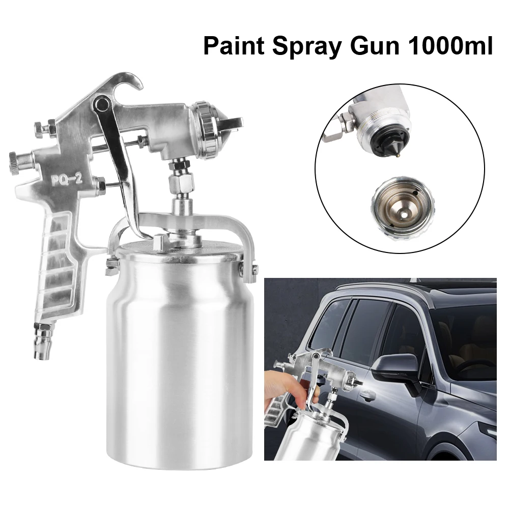 HVLP Spray Paint Machine PQ-2 Handle Spray Tool Silver With 2 MM Nozzle Pneumatic Sprayer Anti-Rust Paint Sprayer