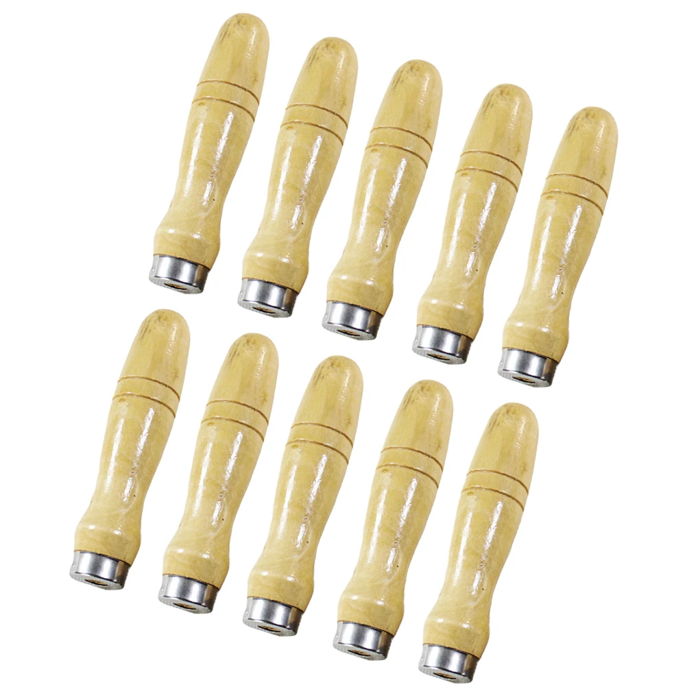 

10 Pcs Punch Hole Wooden Handle File Tools Cutting Bamboo Woodworking for Cuuting