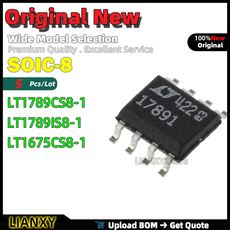 5pcs SOIC-8 LT1789CS8-1 LT1789IS8-1 LT1675CS8-1 Instrumentation Amplifier New Original