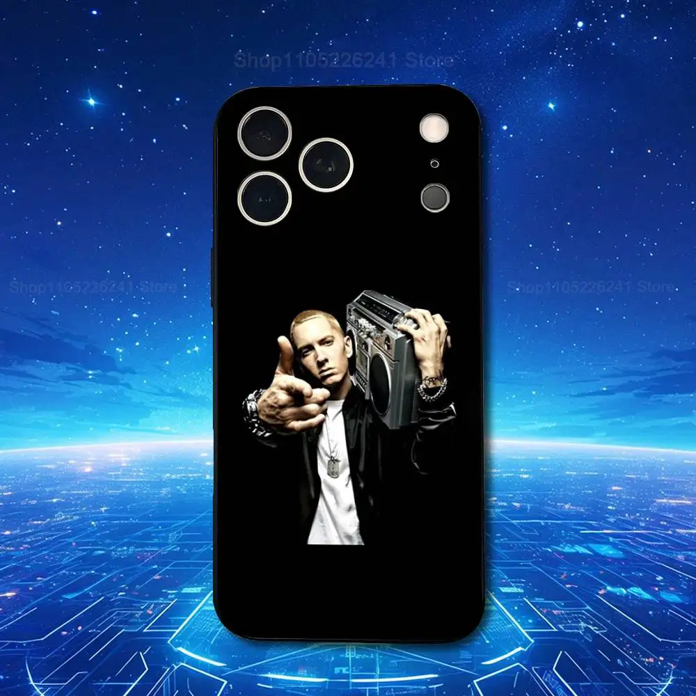 Singer E-Eminem-ES Cool لهاتف iPhone 13,16,11,14,17,12,15,Plus,Pro Max,XS,X,XR,SE,Mini,8,7,Phone Case Soft Silicone Black #5