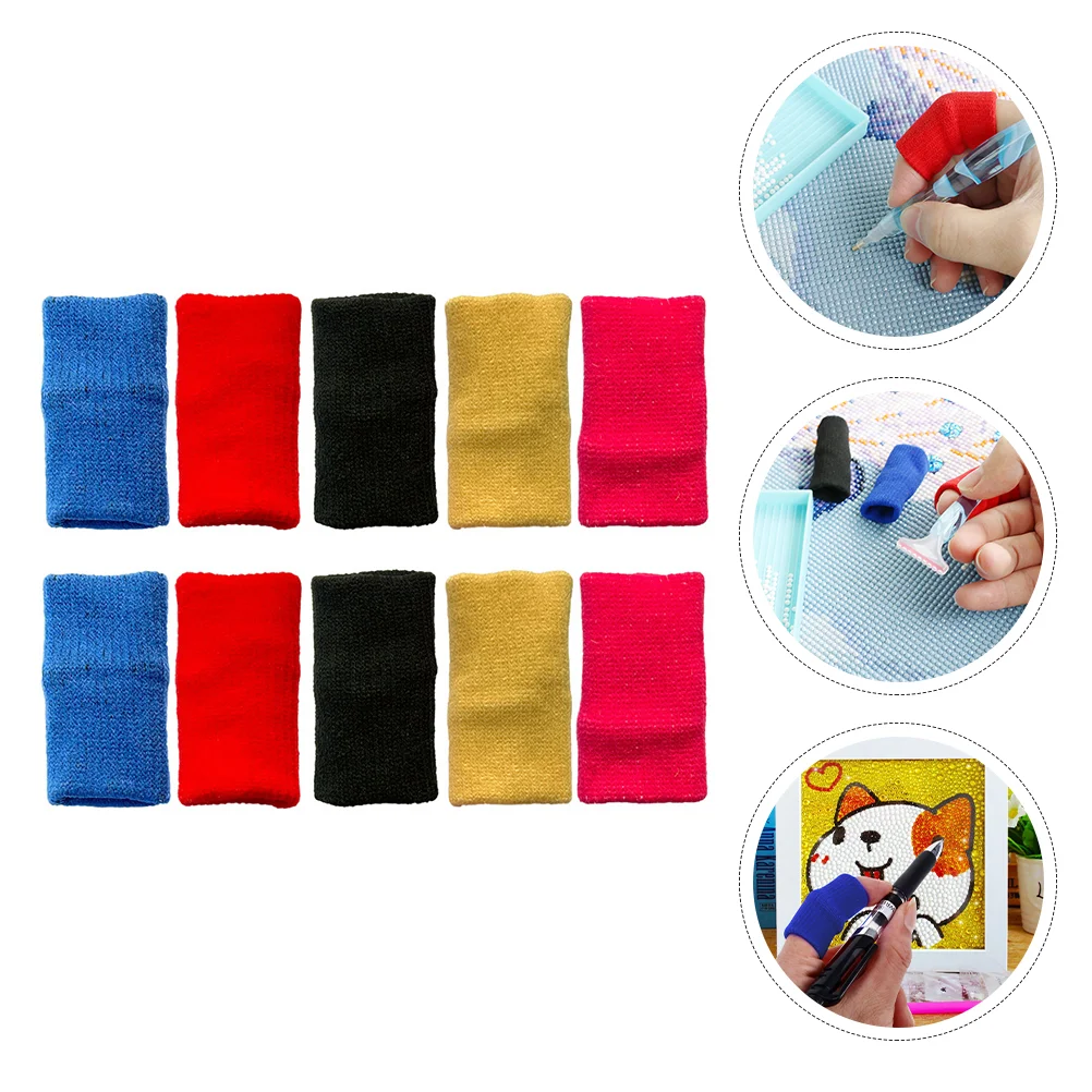 Finger Cot Diamond Picture Cover Embroidery Guard Cross Stitch Sleeve Fingers Protection Sleeves Swing