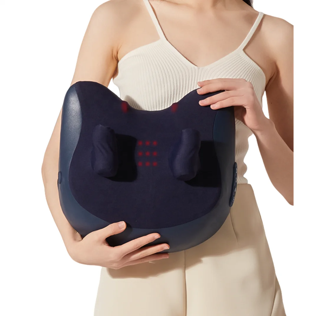 

2000mAh Electric Shiatsu Body Massage Cushion Powerful Brushless Motor with Squeezing Neck Massager Pillow