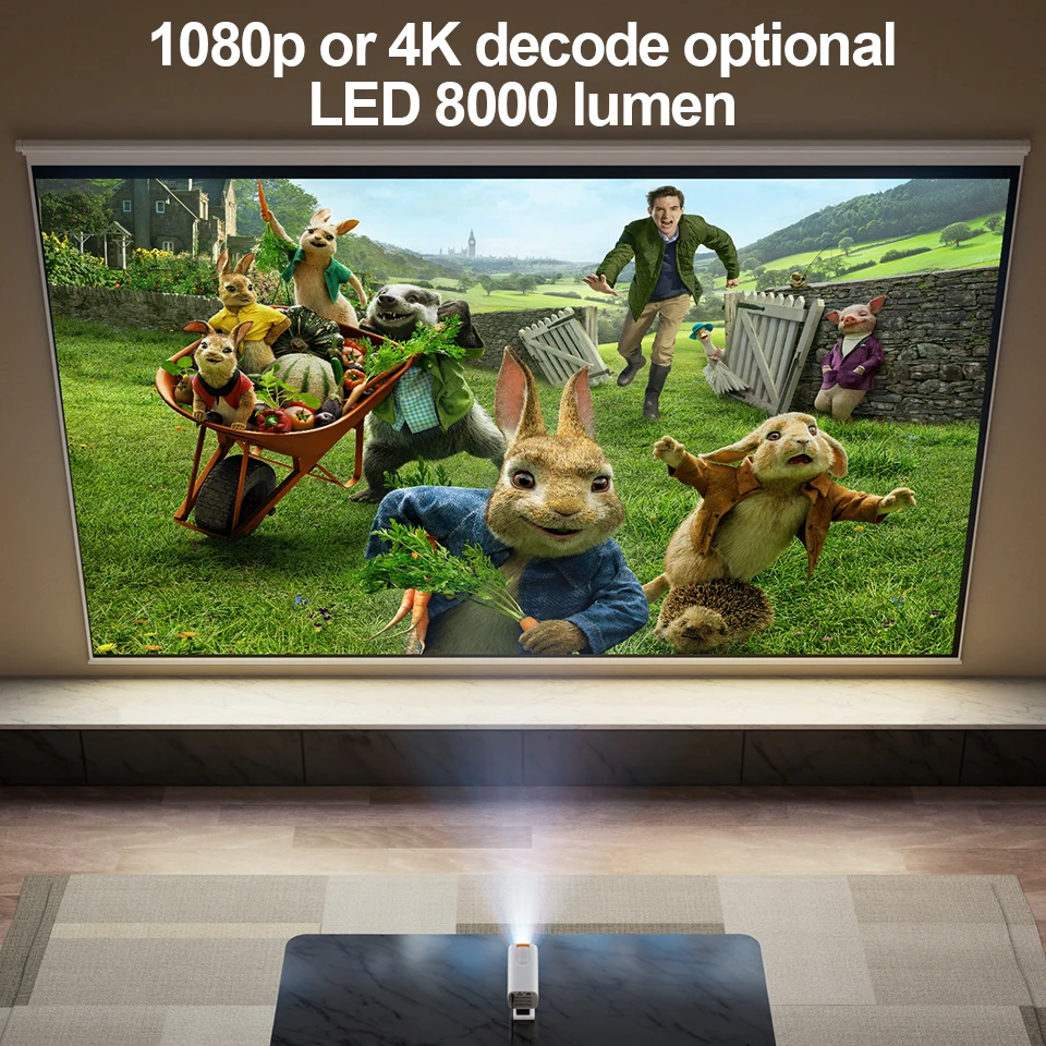 Smart Mini Portable Projector WiFi6 2K 4K Full HD Movie Gaming V16 Pro Video Home Theater WiFi Android11 Beam Projector PK HY300