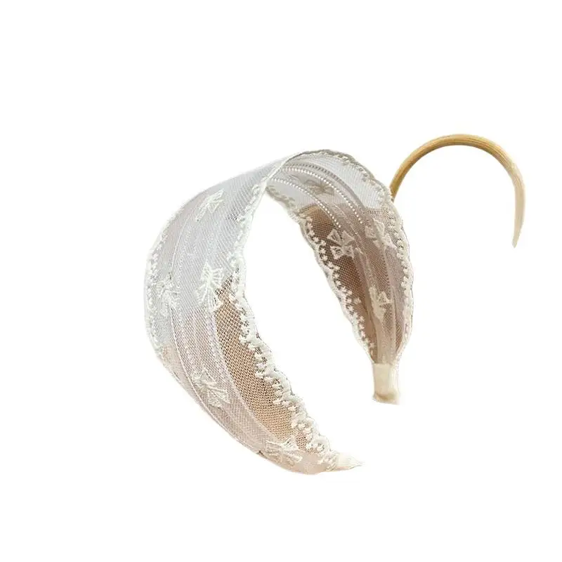 Neue Niedliche Elegante Weiße Spitzen-Haarbänder Stirnband für Frauen und Kinder Scrunchies Haarreif Haarschmuck Kopfschmuck Ornament – Detail 7