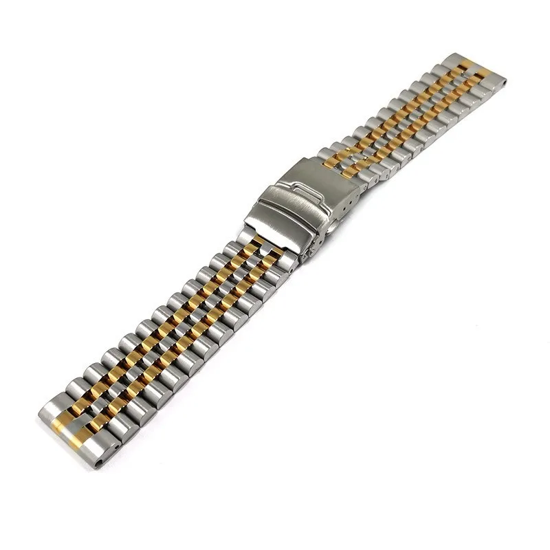 20mm 22mm 24mm Solid Stainless Steel Universal Straight End Jubilee Watch Strap Band Bracelet Fit for RLX SKX Watch