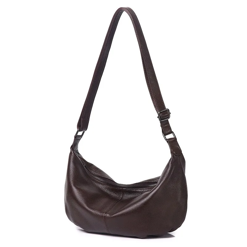 

Nesitu High Quality Vintage Casual Brown Black Coffee Top Grain Genuine Leather Women Shoulder Messenger Bag M9932