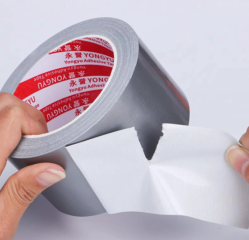 High adhesive strength cloth tape Silver gray single-sided tape Waterproof windproof thickening repair wear-resistant tape