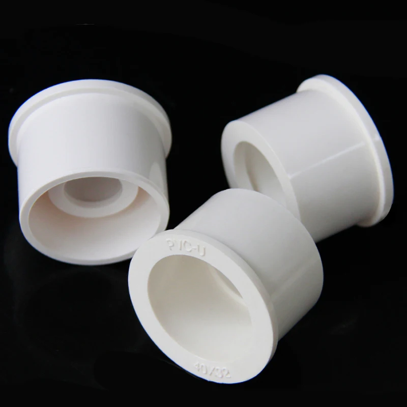 5Pcs/Lot 20/25/32/40/50/63mm PVC Bushing Reducer Connector White PVC Pipe Joints Garden Water Supply Tube Reducing Union