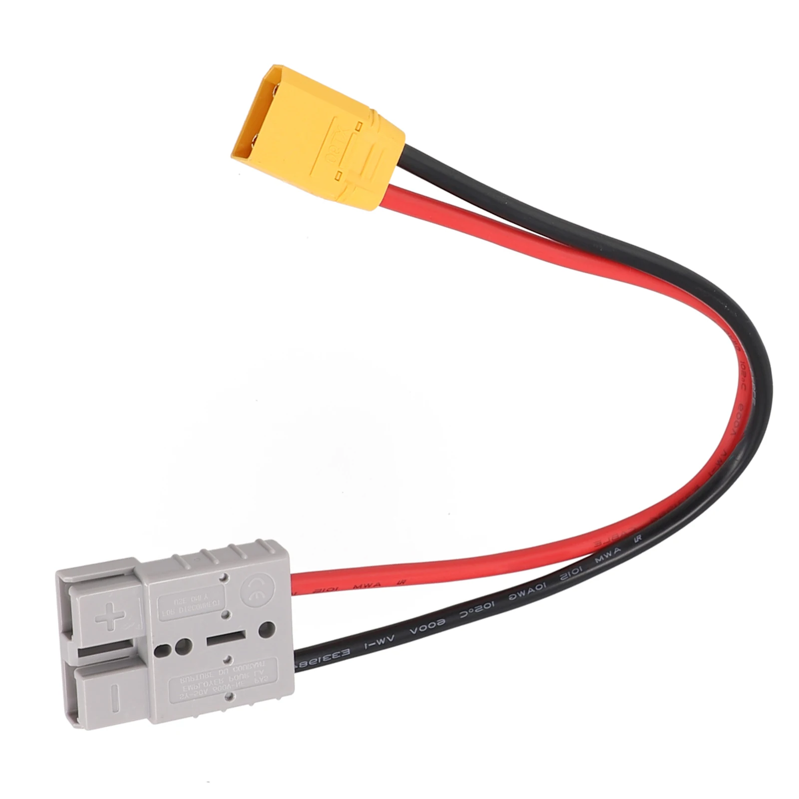 كبل مهايئ مطاطي برأس أنثوي وذكور للمركبات الكهربائية ، قلب نحاسي مطلي ، 10AWG ، 30 كبل ، XT90 ، V