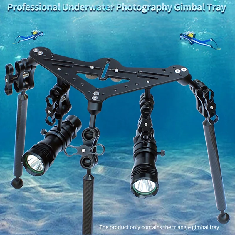 Three-Legged Pan/Tilt Bracket SLR Camera Underwater Photography Light Stand Base