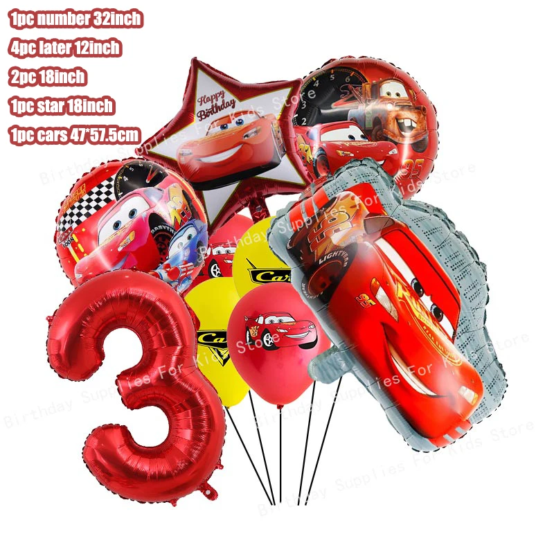 Disney Cars Balony Urodzinowe Nowe Kreskówki Zygzak Mcqueen Serwetki Papierowe Talerze Kubki Dekoracje Baby Shower Kids