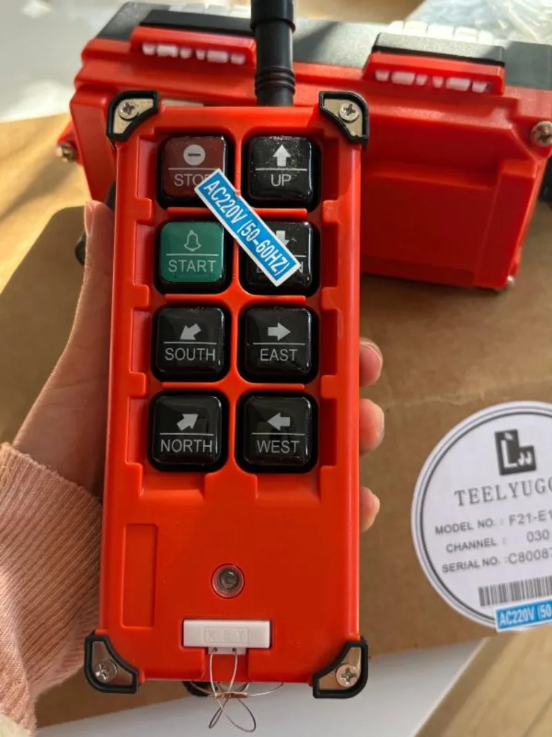 F21-E1B English/Russian version, wireless industrial remote control, driving remote control 220V one shot and one receipt