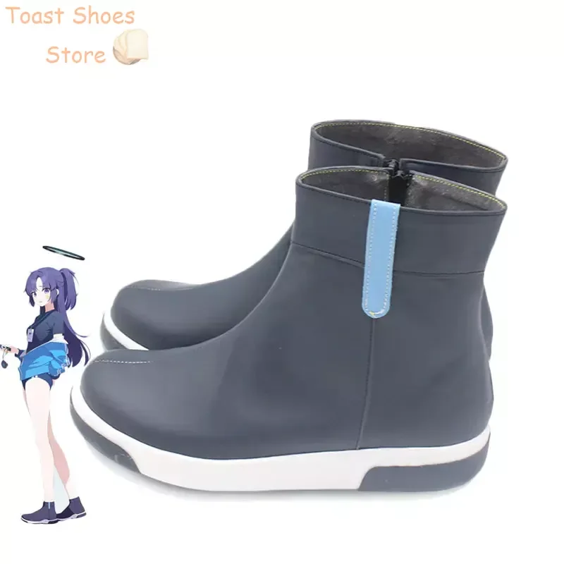 Hayase yuuka cosplay kostüm spiel blau archiv cosplay requisiten halloween karnevals stiefel pu schuhe kostüm prop