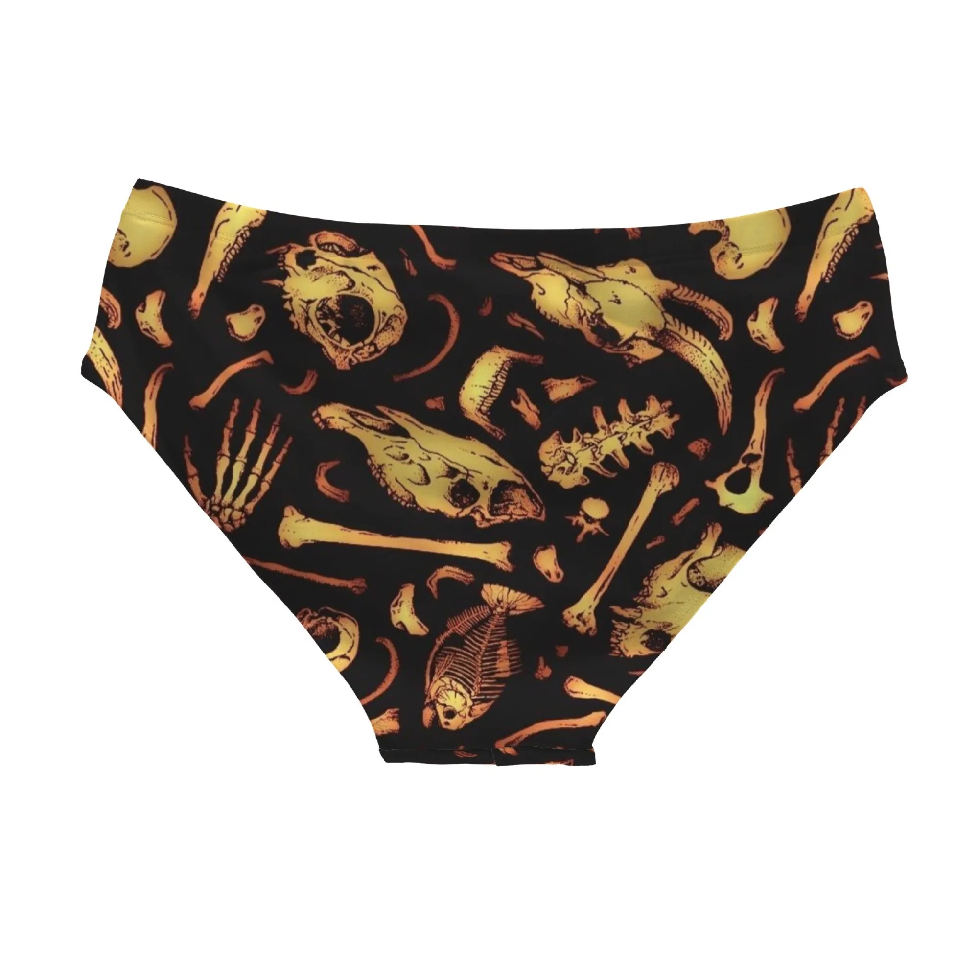 Animal Skull Art Swim Trunks Slim Fit Durable Drawstring Triangle Swim Trunks Water Parks Islands Sunbathing Men's Vacation Gift