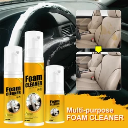 Limpador de Espuma Multiuso, Agente de Limpeza, Interior do Carro Automotivo, Spray de Espuma Doméstica, 100 ml, 60 ml, 30ml