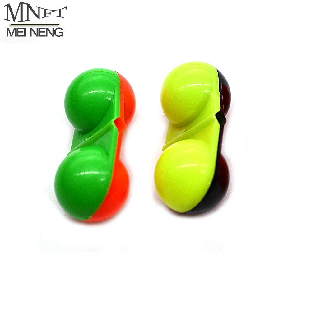 MNFT 10Pcs 8Colors High Quality Double Ring Beads Portable Luminous Alarm Bait Accessories Increase The Chance Of Catching Fish