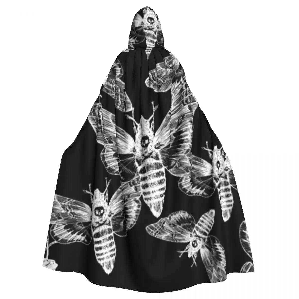 

Взрослая модель с капюшоном бабочка мертвой головы накидка на Хэллоуин Полная Длина косплей