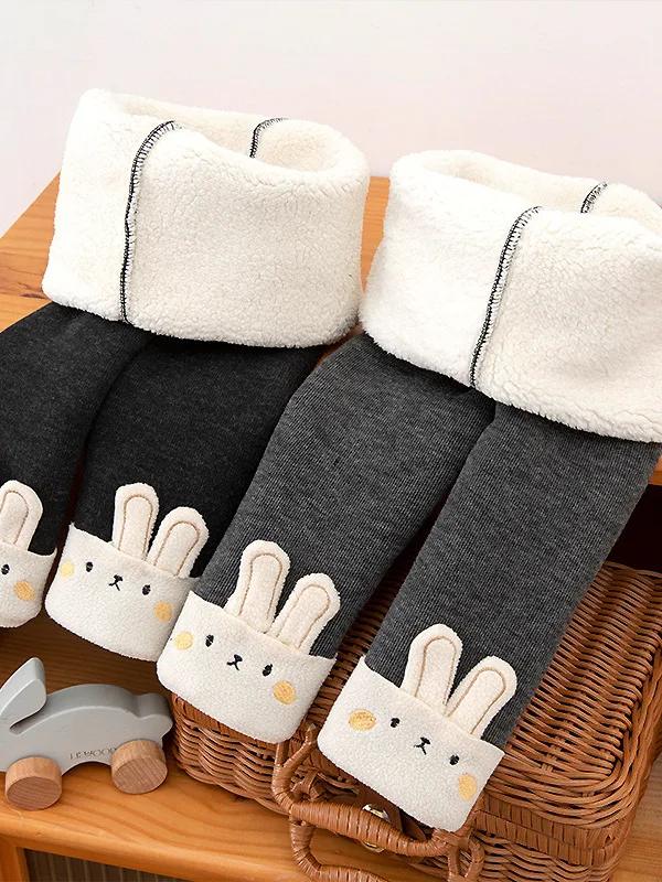 

Утепленные флисовые брюки для девочек, зимние новые модные брюки с интегрированным велюром, теплые трендовые штаны